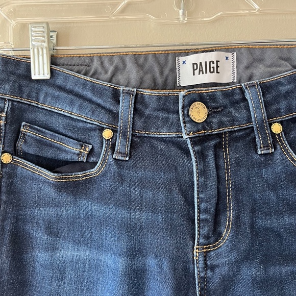 PAIGE Sz 27 Skyline Skinny Jeans Low Rise Stretch Wash‎ Blue Pockets Denim - Picture 3 of 12